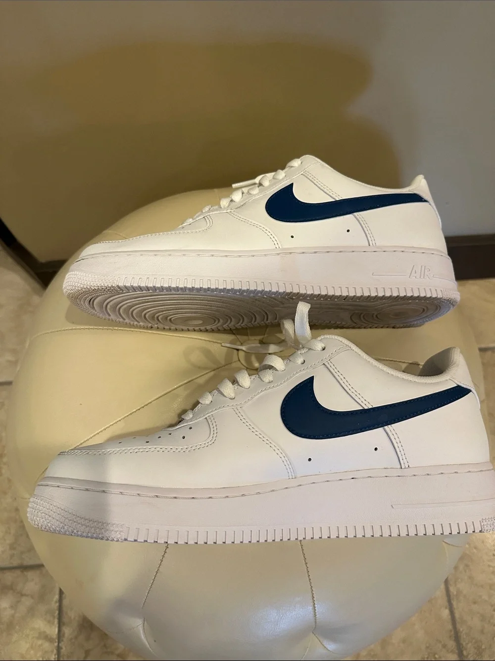 Nike Air Force 1 Skateboard Shoes White/Court Blue - Men's Size 11 -#FJ4146-123